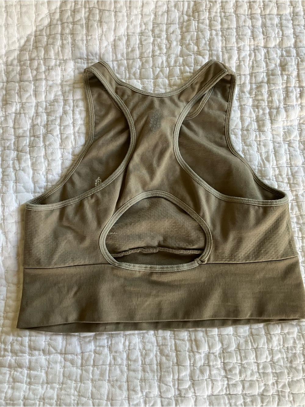Free People olive colored racerback keyhole bra size medium